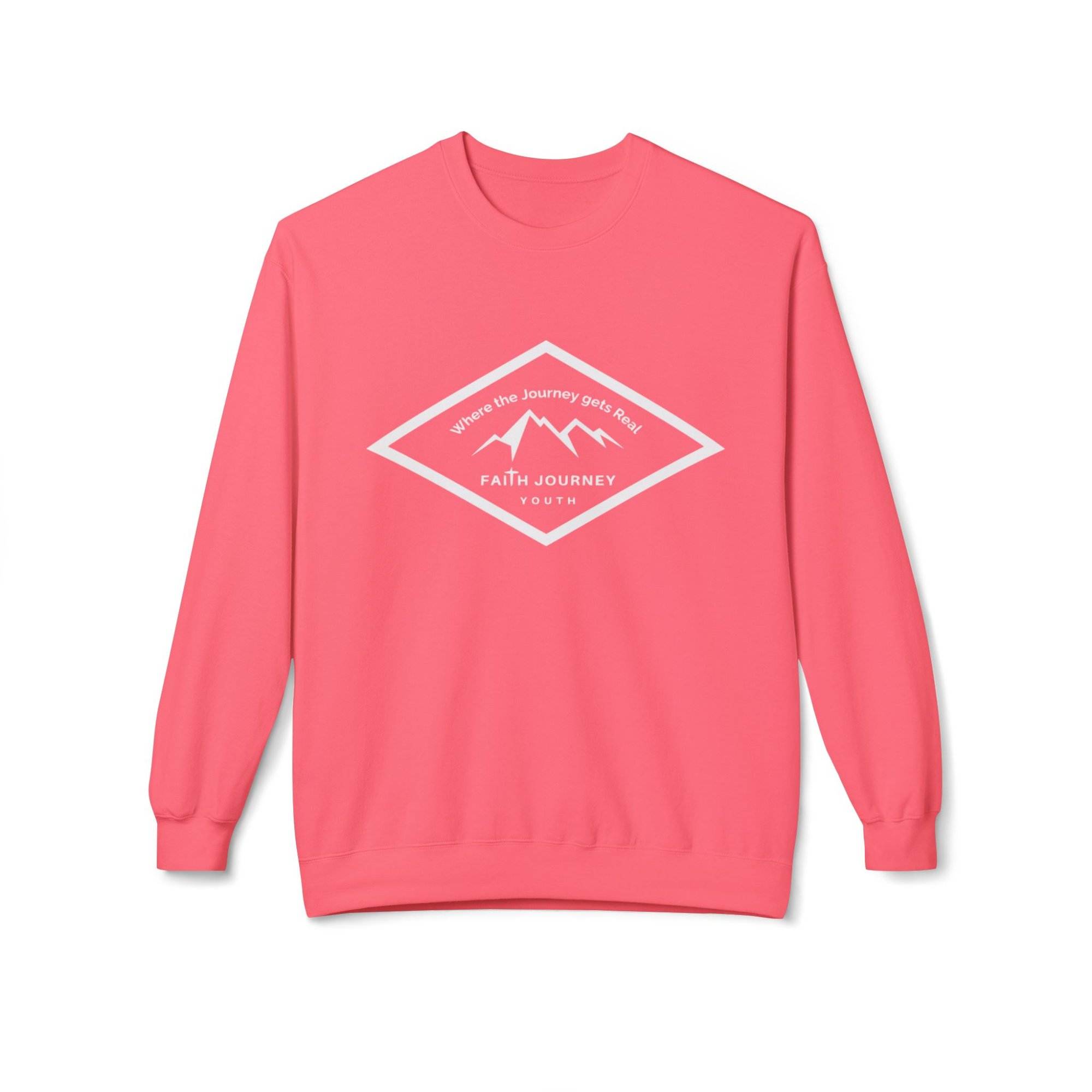 Faith Journey Youth Fleece Crewneck Sweatshirt | Unisex, Cozy Layer, Church Apparel - Image 11