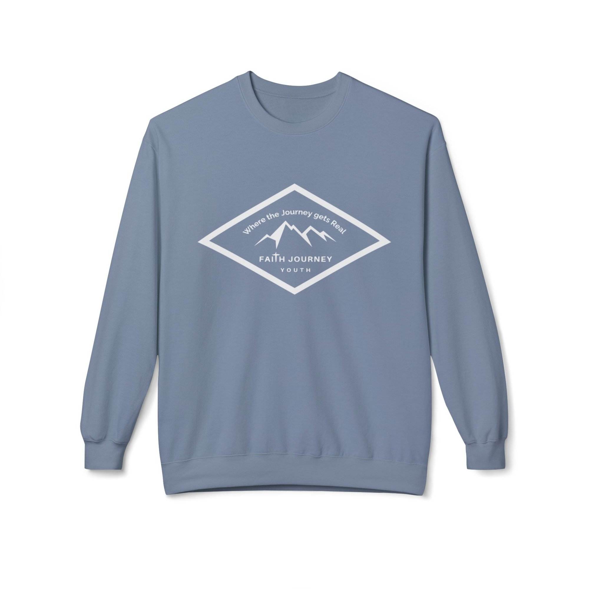 Faith Journey Youth Fleece Crewneck Sweatshirt | Unisex, Cozy Layer, Church Apparel - Image 7