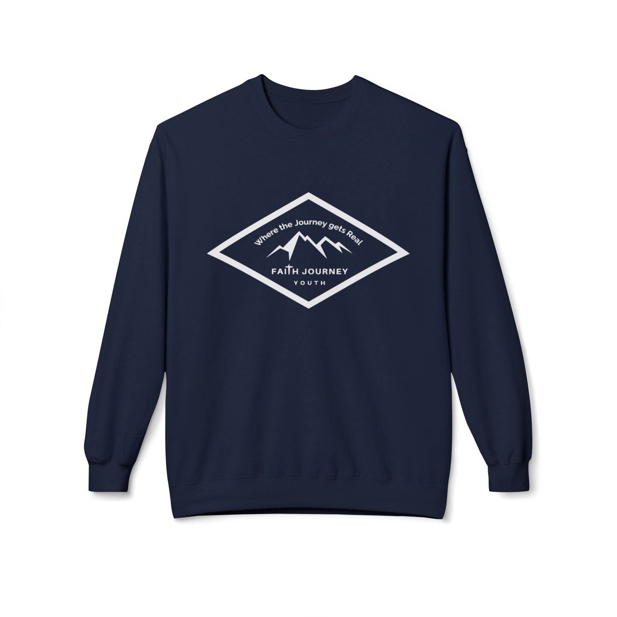 Faith Journey Youth Fleece Crewneck Sweatshirt | Unisex, Cozy Layer, Church Apparel - Image 9