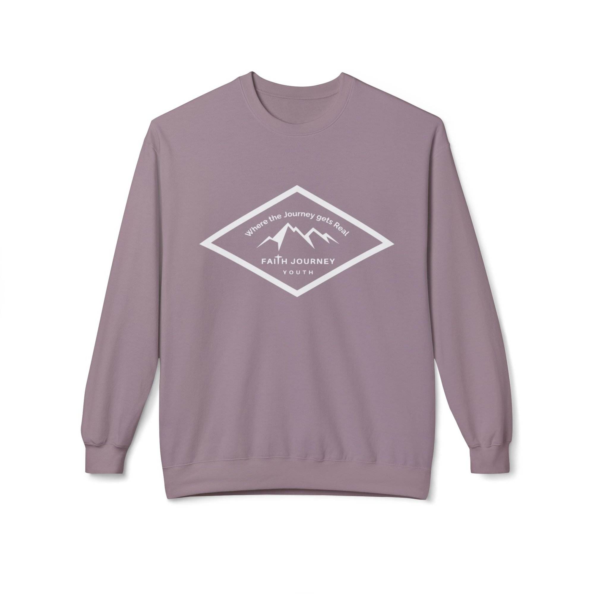 Faith Journey Youth Fleece Crewneck Sweatshirt | Unisex, Cozy Layer, Church Apparel - Image 10